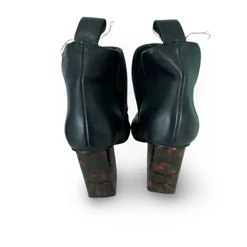 Steve Madden  Black Heeled Boots with Tortoise Block Heel sz 6.5 - Image 5