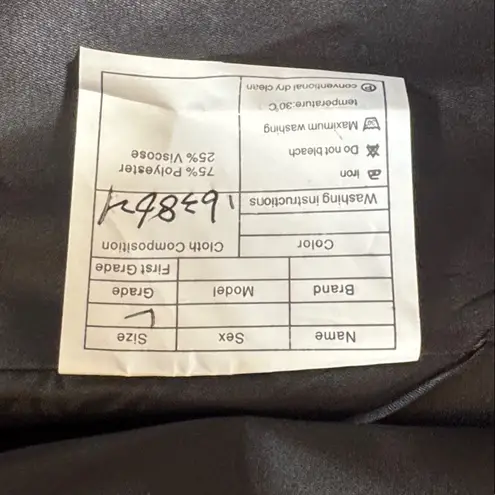 Women’s Red 2 Piece Formal Tuxedo Suit Satin Peak Lapel Dbl Breasted L **READ Size L