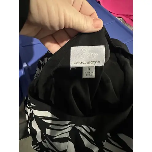 Donna Morgan Dress Women's Size 8 Black White Print