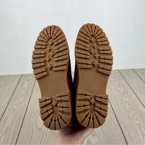 Lauren Ralph Lauren Women's Corinne Leather Ankle Boots 10B Brown Suede $247 Tan Size 10