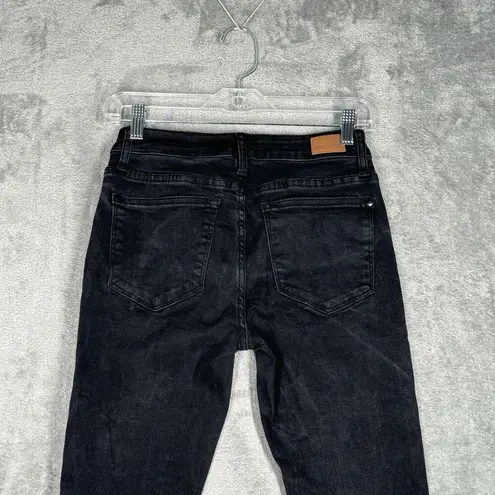 Judy Blue Jeans Womens 3 26" Black Capri Fit Fading Casual Neutral Grunge Gothic