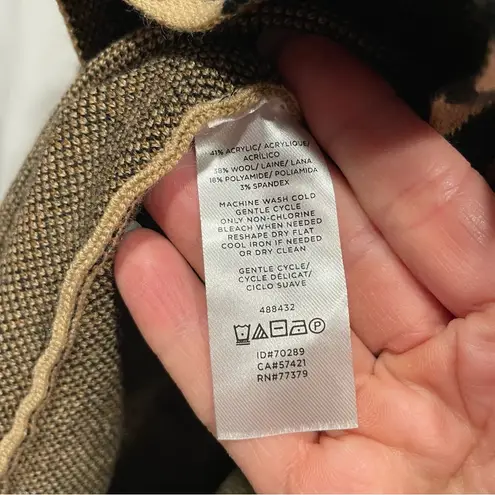 Ann Taylor Adorable leopard print sweater skirt A-line elastic waist  wool blend - Image 4