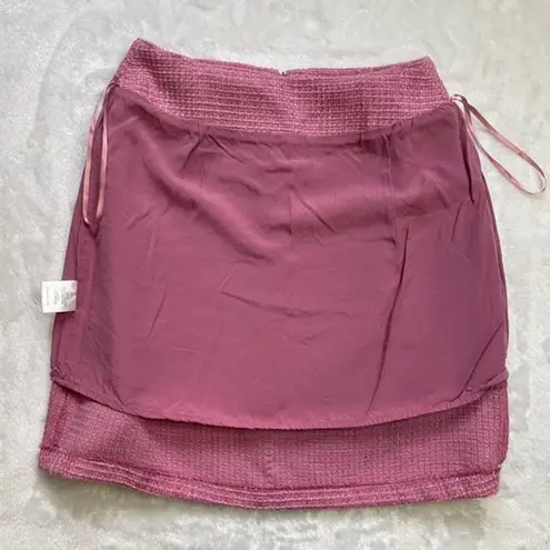 Pink Lily  Women's Zipper Back Closure Rayon Lined Pink Tweed Pencil Skirt Size S