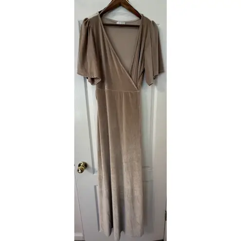 Baltic Born Wrap Dress Maxi Meghan Velvet Champagne XXL