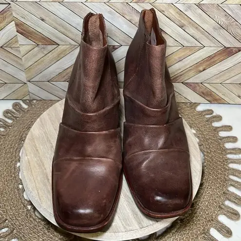 Kork-Ease Kork Ease Brown Leather Kissel Ankle Boots Wrinkle Lagenlook Comfy