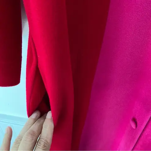 Vintage 70s Van Raalte At Home Wear Robe Duster Hostess Pink Red 16 Housecoat