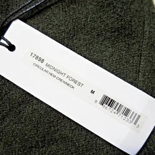 NWT White + Warren Cashmere Crewneck in Midnight Forest Green Sweater M Size M