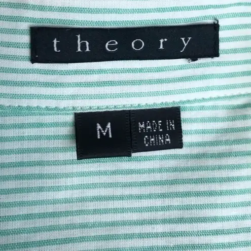 Theory  • Green Seersucker Kaylind Button Up Shirt