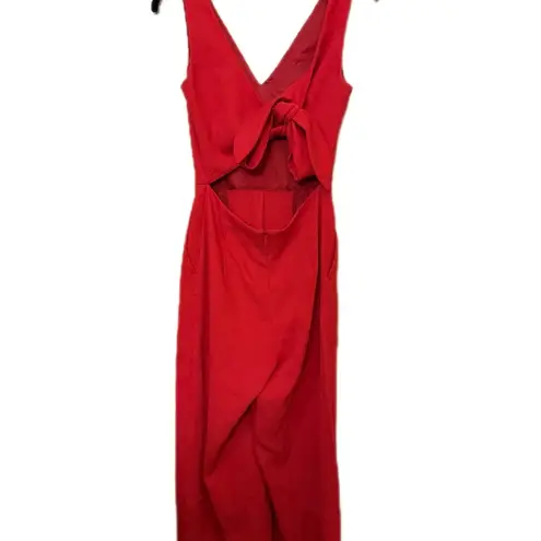 Aritzia Wilfred Ecoulememt Elegant Red Sleeveless Jumpsuit