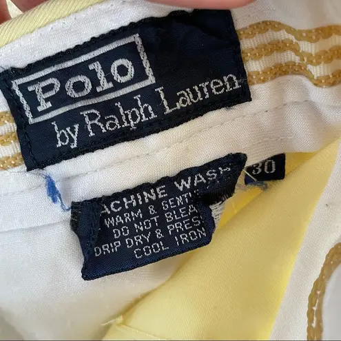 Polo Soft Yellow High Rise Ralph Lauren Shorts 30