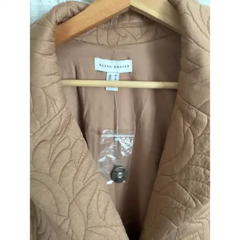 Susan Graver Regular Quilted Knit Notch Collar Fully Lined Jacket