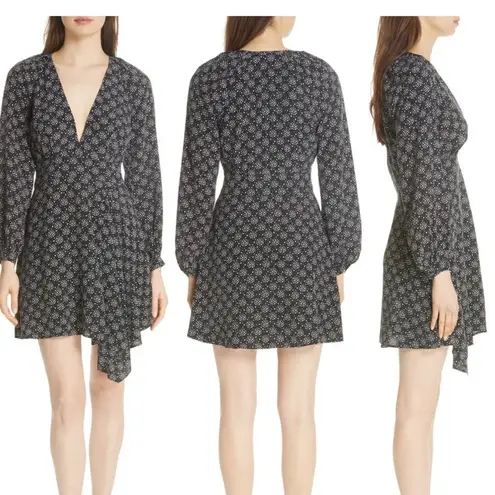 Equipment Silk Alexandria Star Print Black Dress