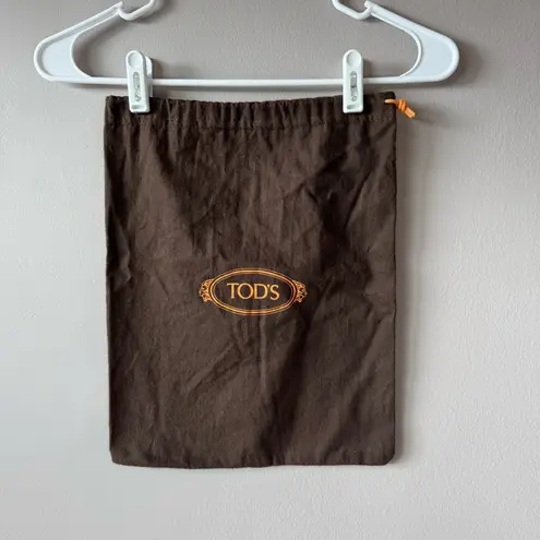 Tod’s Brown and Orange Drawstring Dustbag 12” X 15” Brown