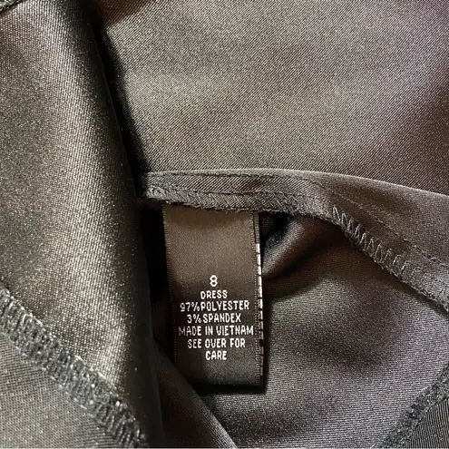 AB Studio Classic Solid Black High Neck Dress Size 8