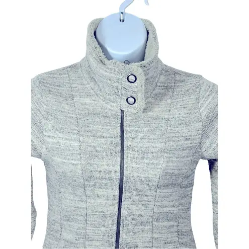 Kuhl Alaska Heather Gray/Black Marbled Zip Front Sweater Jacket Small