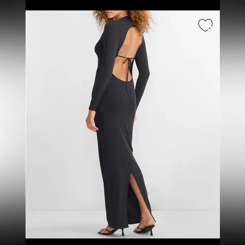 Lounge Ribbed Knit Tie-Back Dress