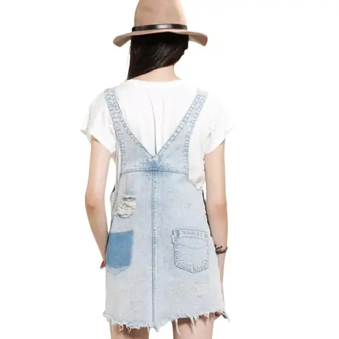 Somedays Lovin Urban Outfitters / Campfire Denim Overall Mini Dress Size Medium