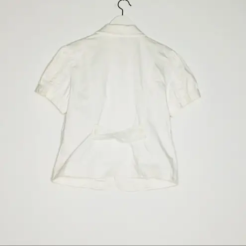 Dressbarn Three Button Front Short Sleeves Blazer Womens Size XL White Work