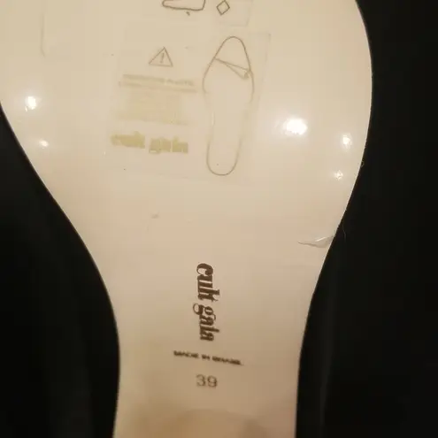 Cult Gaia ππ Nila Mule Leather Chain Heel ~ Black 39 New without Box