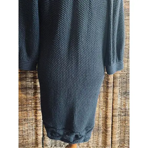 Calvin Klein Jeans  Black Long Cardigan Knitted Button Up Size M