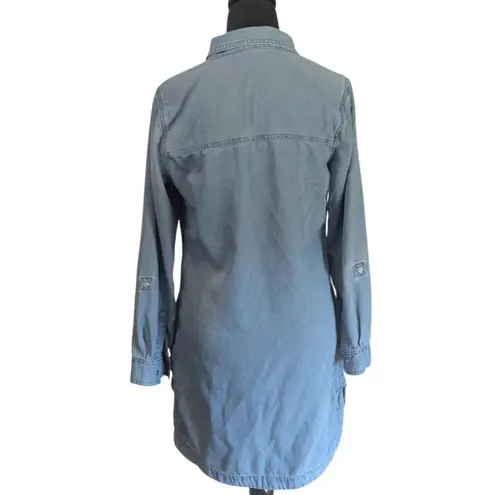 Gerard Pasquier Denim Shirt Dress Tunic EU 38 US S Cottagecore Boho Blue