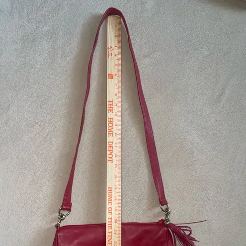 Ganson red faux leather bag purse EUC cute!