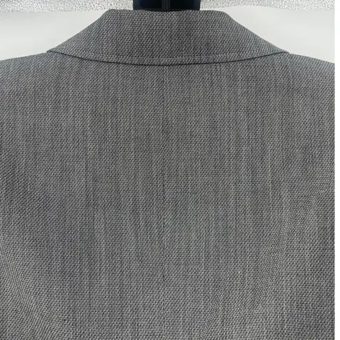 Lafayette 148 Virgin Wool Pin Check Womens Blazer Sz 16 Academia Preppy 2 Button Gray
