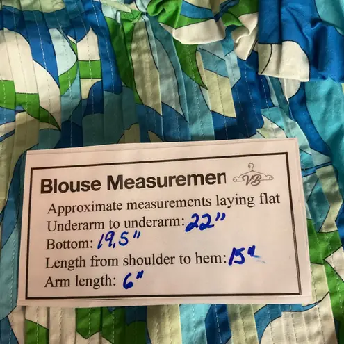 Maeve Women's Floral Ruffle Crop Top Size 1X Smocked Back Blue Green Summer