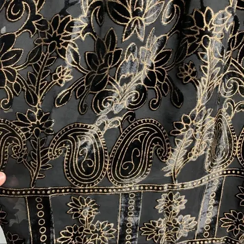 SADIE X Sage Velvet Floral Halter Neck Dress Sz S NWT Black