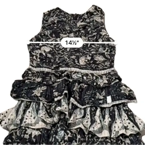 Ulla Johnson RTR  Ariah Sleeveless Tiered Ruffle Midi Dress in Rainforest Sz 4