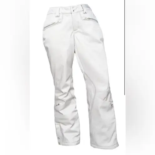 Spyder Tailored Fit Pant Silver Lurex Inner Gaiters Snow Sports Women’s Size 8