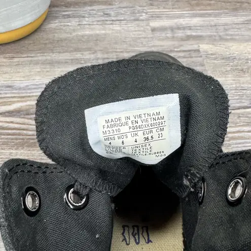 Converse  All Star High Top Lace Blackout Tennis Shoes Womens 6 Kids 4.5 Mens 4