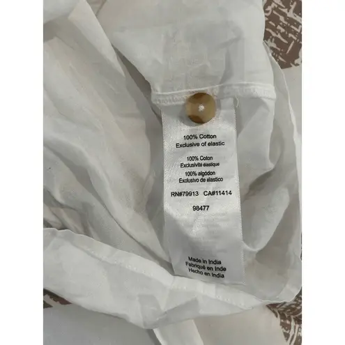 Motherhood Maternity Woven Button Front Maternity Tank Top 100% cotton White M