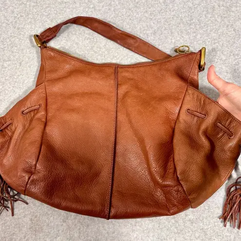 Hobo International HOBO Women's Leather Shoulder Bag with Tassel Accents Zip-Top Closure