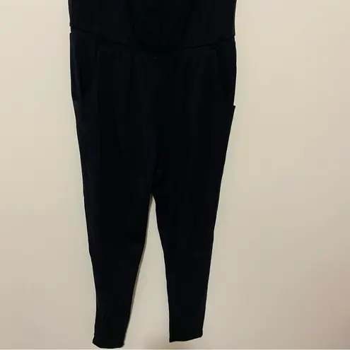 Garnet Hill  Black Jersey Lounge Style Jumpsuit size 2