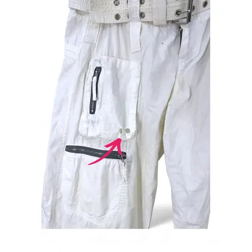 Johnny Was Pete and Greta 2 SMARIKA Cargo Pant Straight Leg 31" inseam White (S)