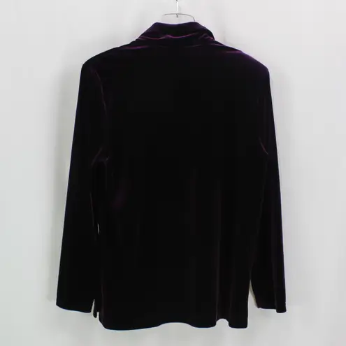 RICCI Purple Vintage 90s Velvet Sweater 3 Piece Skirt Suit Set Size M