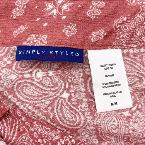 Simply Styled Womens Skirt Size M Y2K Indie Boho Coastal Cowgirl Western Bandana Pink Size M