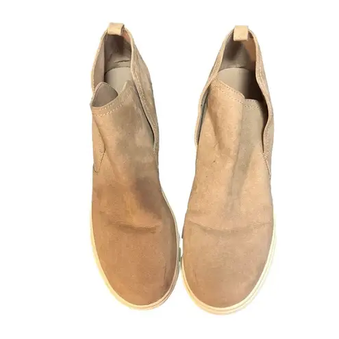 Madden Girl  Taupe Textile Wedge Booties - Size 10M