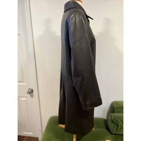 Bettina Rizzi Buenos Aires Brown Soft Long Leather Minimalist Jacket size S/M