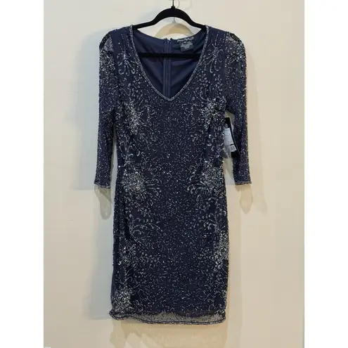 Pisarro Nights Navy Beaded V