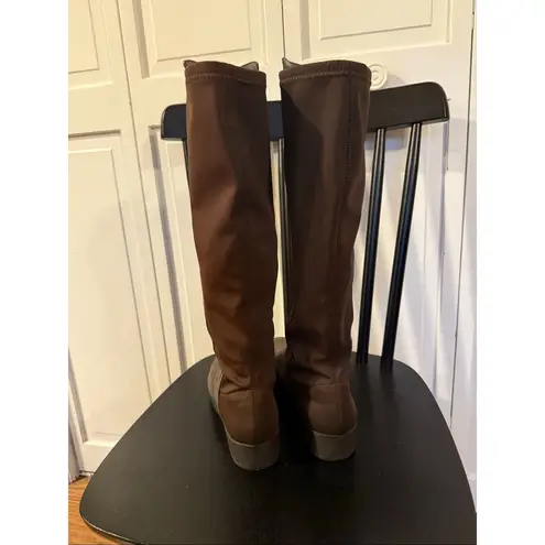 Donald Pliner brown suede Victori wedge tall boots size 7.5