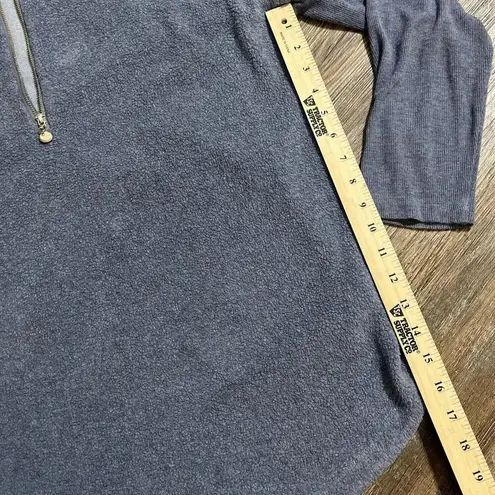 Soft Surroundings Soft Surrounds Quarter Zip Cotton Blended Fleece Outdoor Pullover Sweater Large