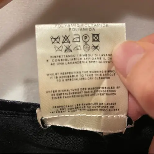 Fuzzi by Jean Paul Gaultier black crushed velvet burnout paisley top long sleeve Size L