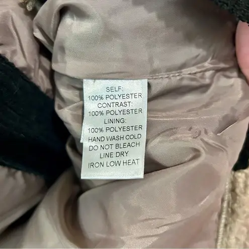 Prómesa PROMESA Women's Contrast Button Down Sherpa Jacket Grey Black Size Medium FLAW