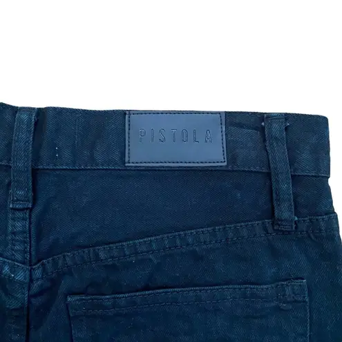 Pistola Ryder Diamond Fishnet Denim Mini Skirt - Black, Size 27