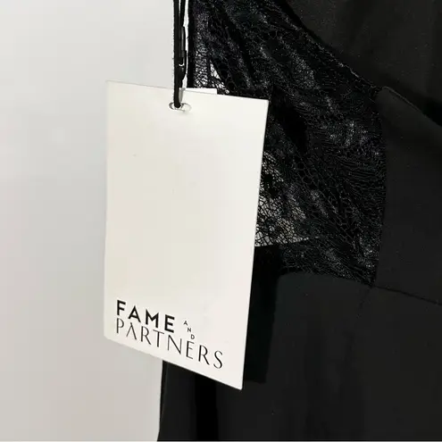 Fame and Partners “Nicchi” Black Lace Panel Gown – NWT – Size 8