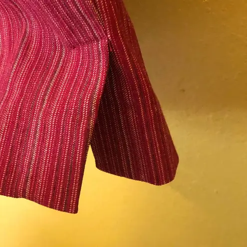 New York And Company Red Striped Capri Pants 14