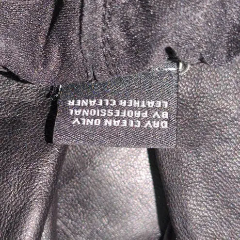 Neiman Marcus LUXE Black Genuine Leather Pull-On Trousers Elastic Waist XL