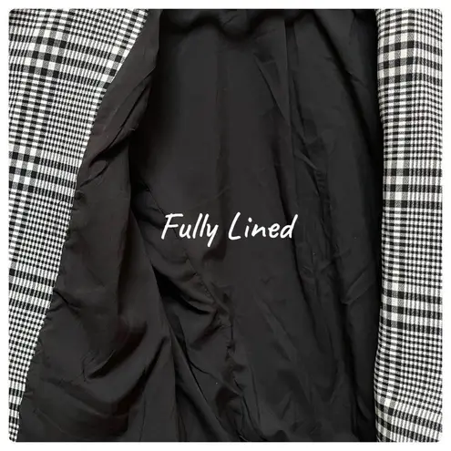 Maison d' Amelie Gingham Plaid One Button Pocket Blazer Size Medium Multiple